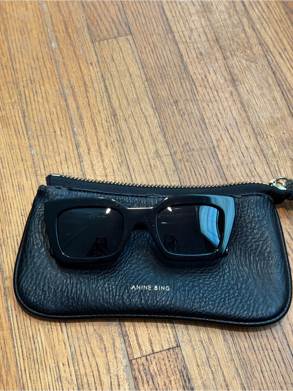 ANINE BING INDIO SUNGLASSES BLACK SQUARE - Picture 2 of 10